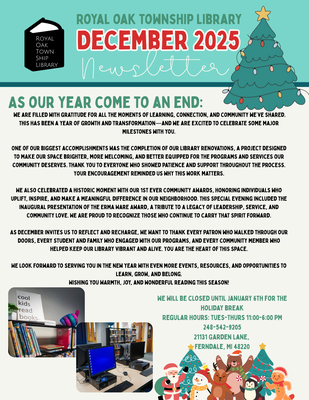 December 2025 newsletter